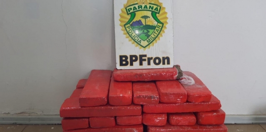 BPFRON apreende droga em ônibus na cidade de Medianeira