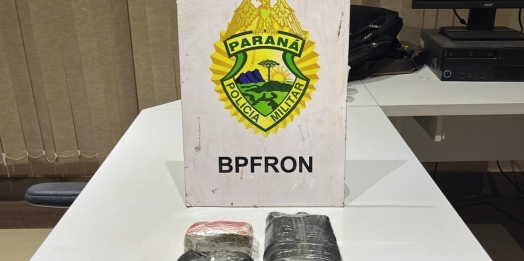 BPFRON apreende droga em ônibus na cidade Medianeira