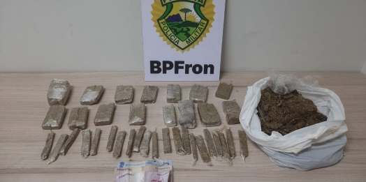 BPFron apreende droga em ponto de tráfico em Santa Helena