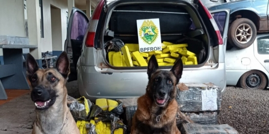BPFRON apreende em Santa Helena veículo carregado com maconha