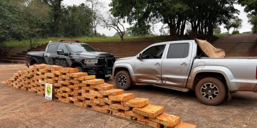 BPFRON apreende mais de 1,2 tonelada de droga em Santa Helena e recupera veículo furtado
