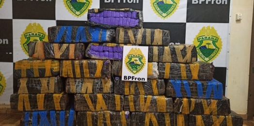 BPFron apreende mais de 300kg de maconha em Guaíra