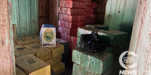 BPFRON apreende mais de três toneladas de drogas em Diamante D’Oeste