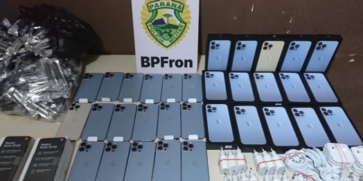 BPFRON apreende produtos contrabandeados durante abordagem em São Miguel do Iguaçu