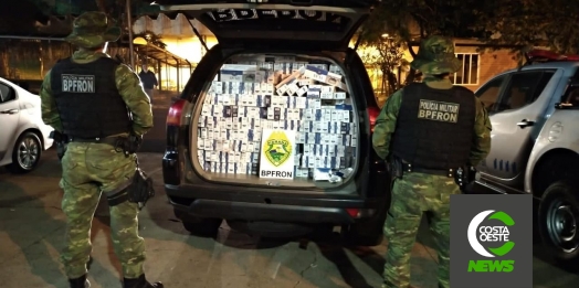 BPFRON apreende veículo carregado com cigarros contrabandeados em Medianeira