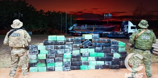 BPFRON, BOPE e PF apreendem 1,8 toneladas de drogas em Pato Bragado