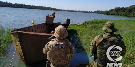 BPFRON, BOPE e PF apreendem embarcação em Pato Bragado