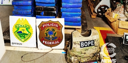 BPFRON, BOPE e PF apreendem mais de uma tonelada de droga em Pato Bragado