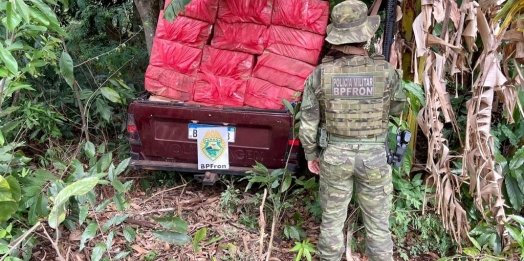 BPFRON e NEPOM/PF apreendem veículos e cigarros contrabandeados, em Guaira