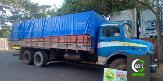 BPFRON e PF apreendem caminhão carregado com cigarros contrabandeados em Santa Helena