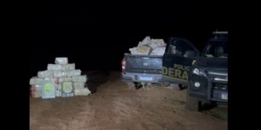 BPFron e PF apreendem mais de 1,2 tonelada de maconha em Santa Helena