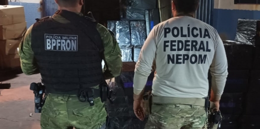 BPFRON e PF apreendem veículo carregado com cigarros em Itaipulândia