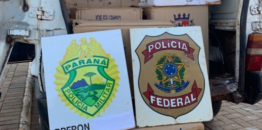 BPFRON e PF apreendem veículo carregado com cigarros em Pato Bragado