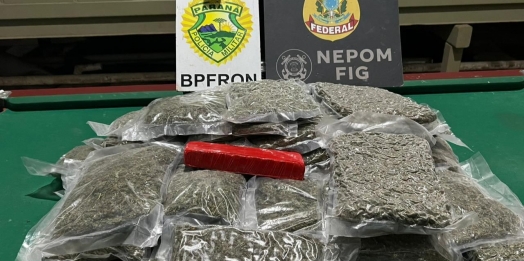 BPFRON e Polícia Federal apreendem drogas em Foz do Iguaçu