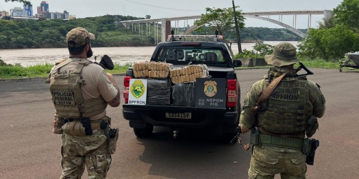 BPFRON e Polícia Federal apreendem drogas em Foz do Iguaçu
