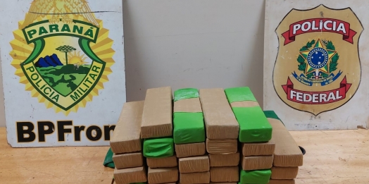 BPFRON e Polícia Federal apreendem drogas durante abordagem em Santa Terezinha de Itaipu