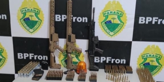 BPFRON e Polícia Federal apreendem mais de sete toneladas de drogas além de fuzis e munições em Palotina-PR