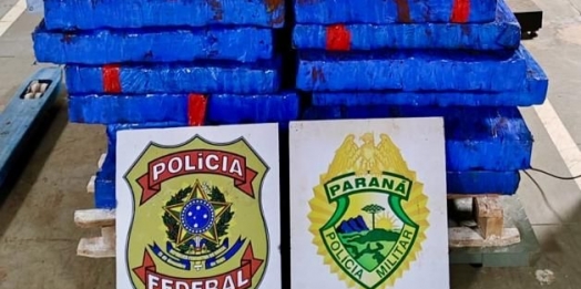 BPFRON e Polícia Federal apreendem meia tonelada de drogas em Guaíra-PR