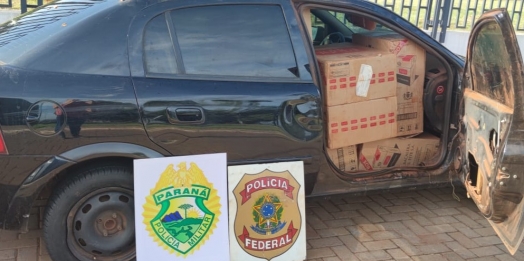 BPFron e Polícia Federal apreendem veículos carregados com cigarros contrabandeados em Guaíra