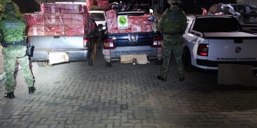 BPFRON e Polícia Federal realizam apreensão de R$ 1 milhão em contrabandistas de cigarros em Guaíra