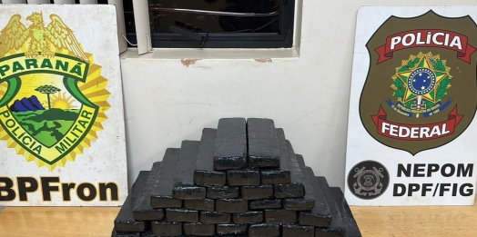 BPFRON encaminha mulher com quase 23kg de maconha na mala em ônibus