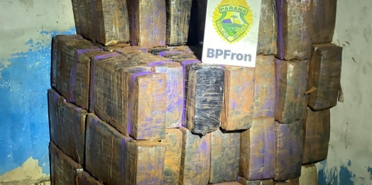BPFron localiza depósito com mais de uma tonelada de maconha em Santa Helena