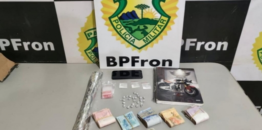 BPFRON prende homem com mandado de prisão em aberto por furto e apreende drogas em Guaíra