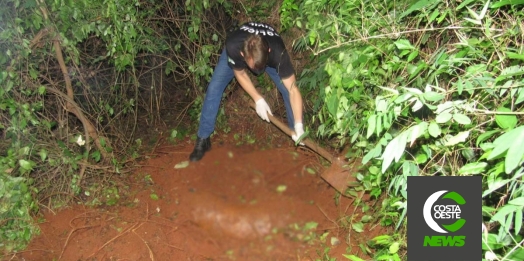 Cadáver é encontrado enterrado no interior de Santa Helena