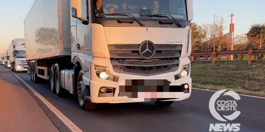 São Miguel do Iguaçu: Caminhoneiros celebram Dia do Motorista em grande carreata