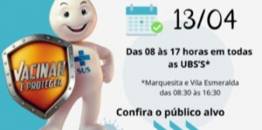 Campanha de Vacinação contra gripe terá Dia D no próximo sábado (13) em Matelândia