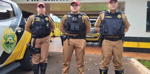 Capitão Beiger, novo comandante do 3° BPRV, visita Posto Policial de Santa Helena