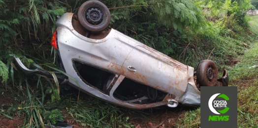 Capotamento é registrado próximo ao balneário de Santa Helena