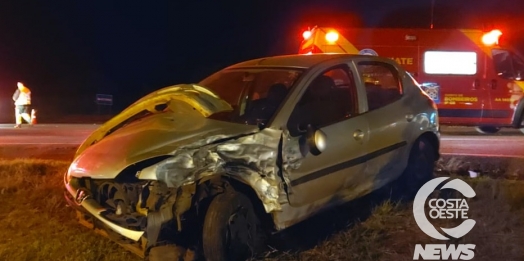 Carro invade preferencial e causa colisão em São Miguel do Iguaçu