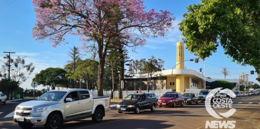 Centenas de veículos participam da procissão e Festa de São Cristóvão em Medianeira