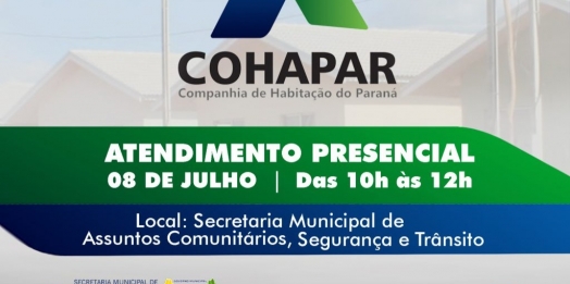 Cohapar realizará atendimento nesta sexta-feira (08) em São Miguel do Iguaçu