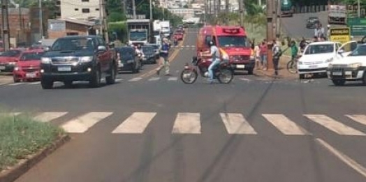 Colisão deixa motociclista ferido em Medianeira