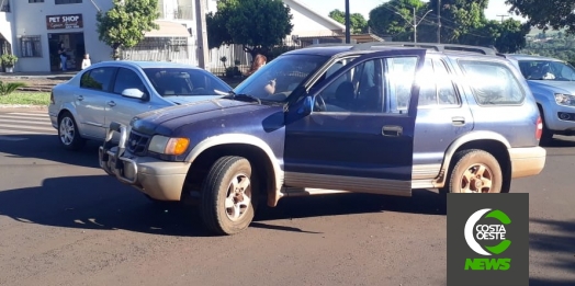 Colisão registrada na manhã de hoje no Bairro São Cristóvão em Medianeira