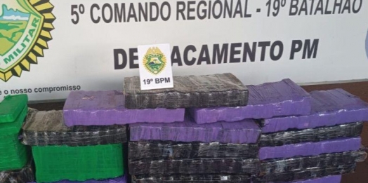 Com auxílio do helicóptero, PM apreende droga e prende traficante em Diamante do Oeste