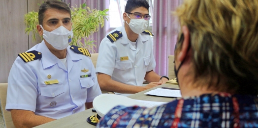Comandante e Tenente da Marinha do Brasil visitam Itaipulândia