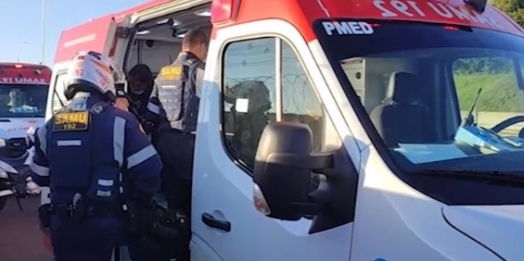 Comboio do Samu atende homem em estado grave na rodovia BR-277