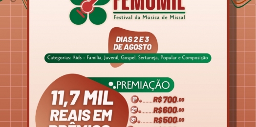 Confira o Regulamento do II Festival de Música de Missal