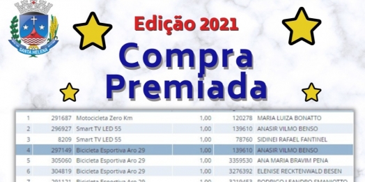 Conheça os ganhadores do primeiro sorteio do Compra Premiada, edição 2021 em Santa Helena