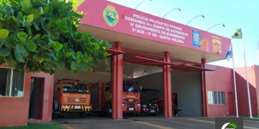 Contato com o Corpo de Bombeiros e Defesa Civil de Santa Helena devem ser feitos via 190 da Polícia Militar