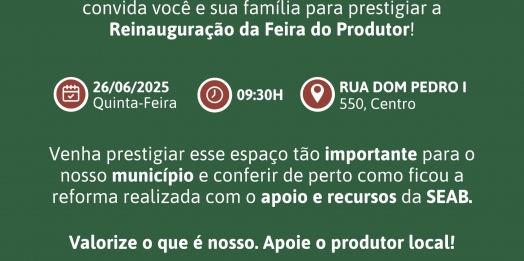 Coopermissal organiza Reinauguração da Feira do Produtor