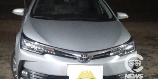 Corolla roubado em Medianeira é recuperado em Santa Helena