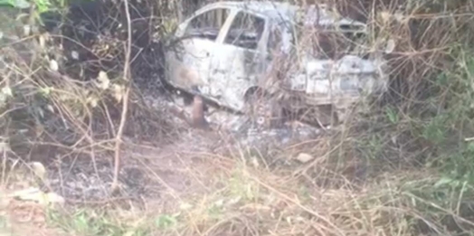Corpo carbonizado é encontrado dentro de carro, em Serranópolis do Iguaçu