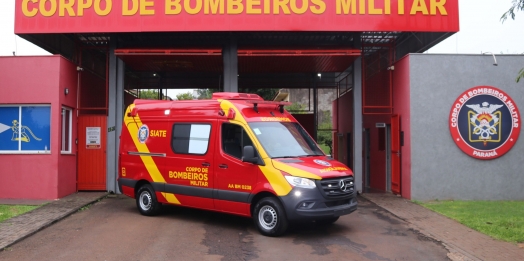 Corpo de Bombeiros de São Miguel do Iguaçu recebe nova ambulância