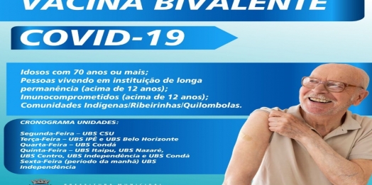 Covid-19: Saúde de Medianeira começa a aplicação da vacina bivalente