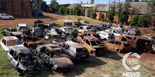 Polícia Civil de São Miguel do Iguaçu promove mutirão de destruição de veículos inservíveis em parceria com instituições locais