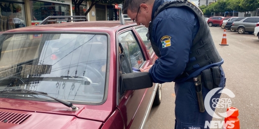 Detran-PR realiza blitz educativa do Maio Amarelo em São Miguel do Iguaçu